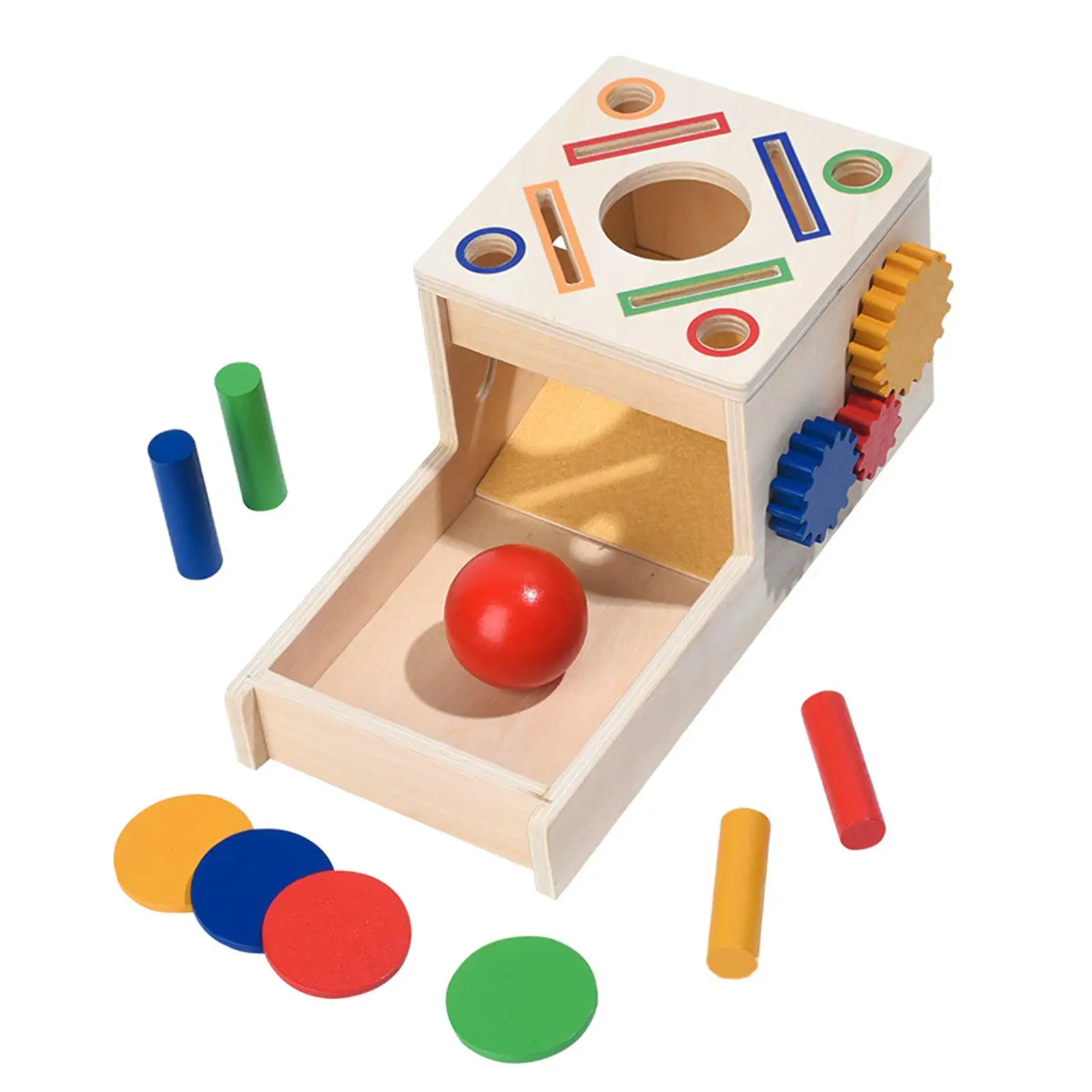 

Wooden Learning Color Shape Sorting Toy Developmental Matching Blocks for Child Toddlers 1-3 Year Old 12-18 Months Girls Boys