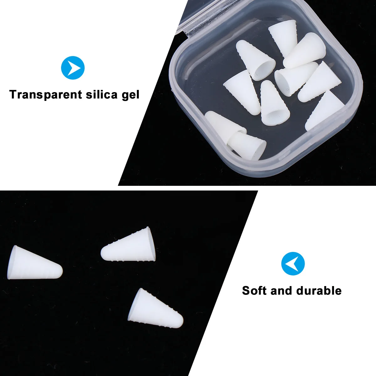 

8pcs Protective Case Anti-Slip Stylus Cover Silicone Protector Case Compatible for Apple Pencil 1 2 (White)