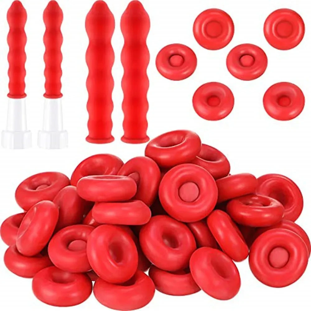 Caulk Cap Glass Glue Tip Bucket Nozzle Protective Cap Red Caulk Gun Nozzle Cap for sealing and preserving open caulk tubes