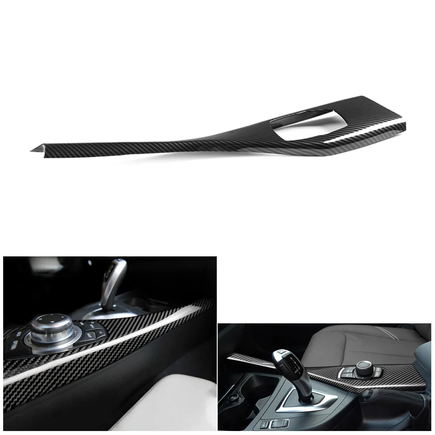 for BMW 1 Series F20 F21 2012-2018 2 Series F22 F23 Carbon Fiber Central Control Multimedia Button Panel Frame Cover LHD