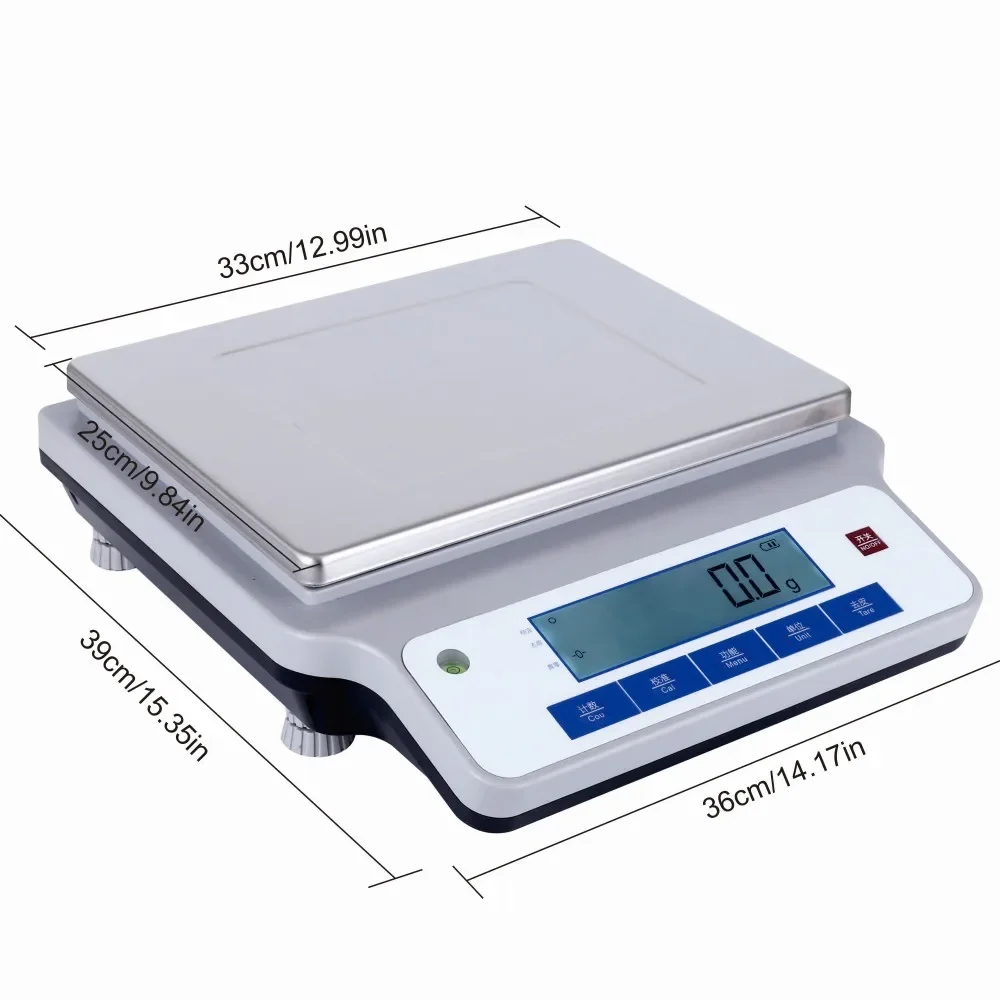 

30K1 30kg 0.1g Large Capacity LED LCD Big Pan Laboratory Precision Electronic Balance