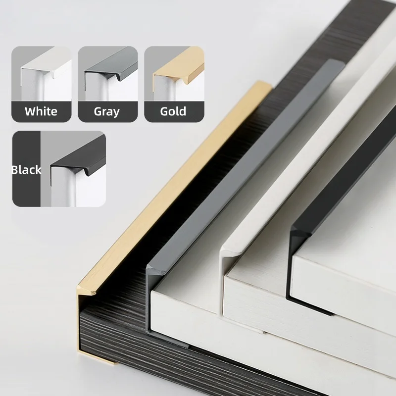 تسحب مخفية للخزائن حافة تسحب ماتي إصبع خزانة تسحب مقابض مخفية لدرج المطبخ إصبع حافة سحب تبويب مقبض