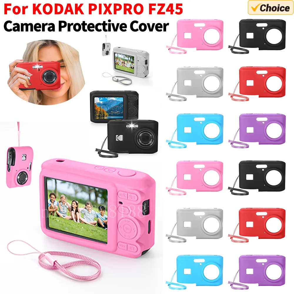 ل KODAK PIXPRO FZ45 غطاء كاميرا رقمية لينة سيليكون واقية سليم صالح حقيبة كاميرا السفر في الهواء الطلق كاميرا حماية
