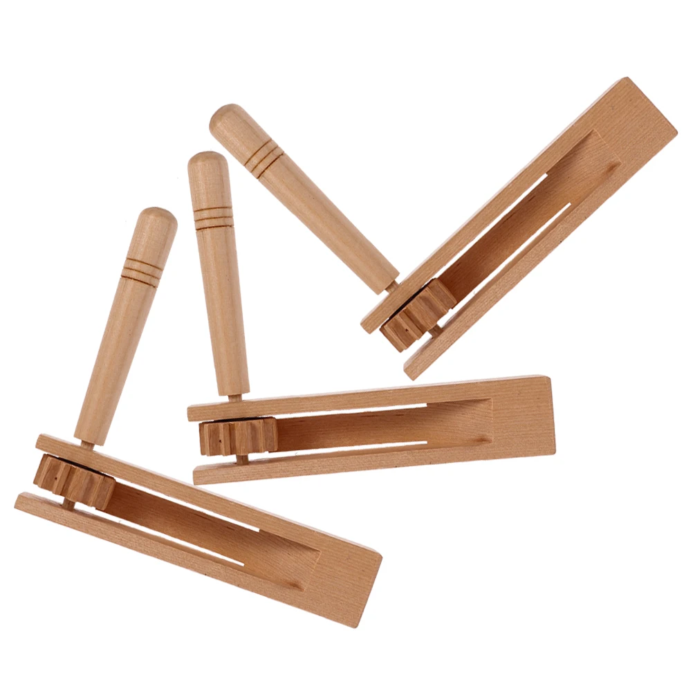 3 SZT. Drewniane Długie H Dziecięce Edukacyjne Instrumenty Perkusyjne Długie H Kastaniety Dla Dzieci Instrument Muzyczny Wielokrotnego Użytku Wytrzymałe