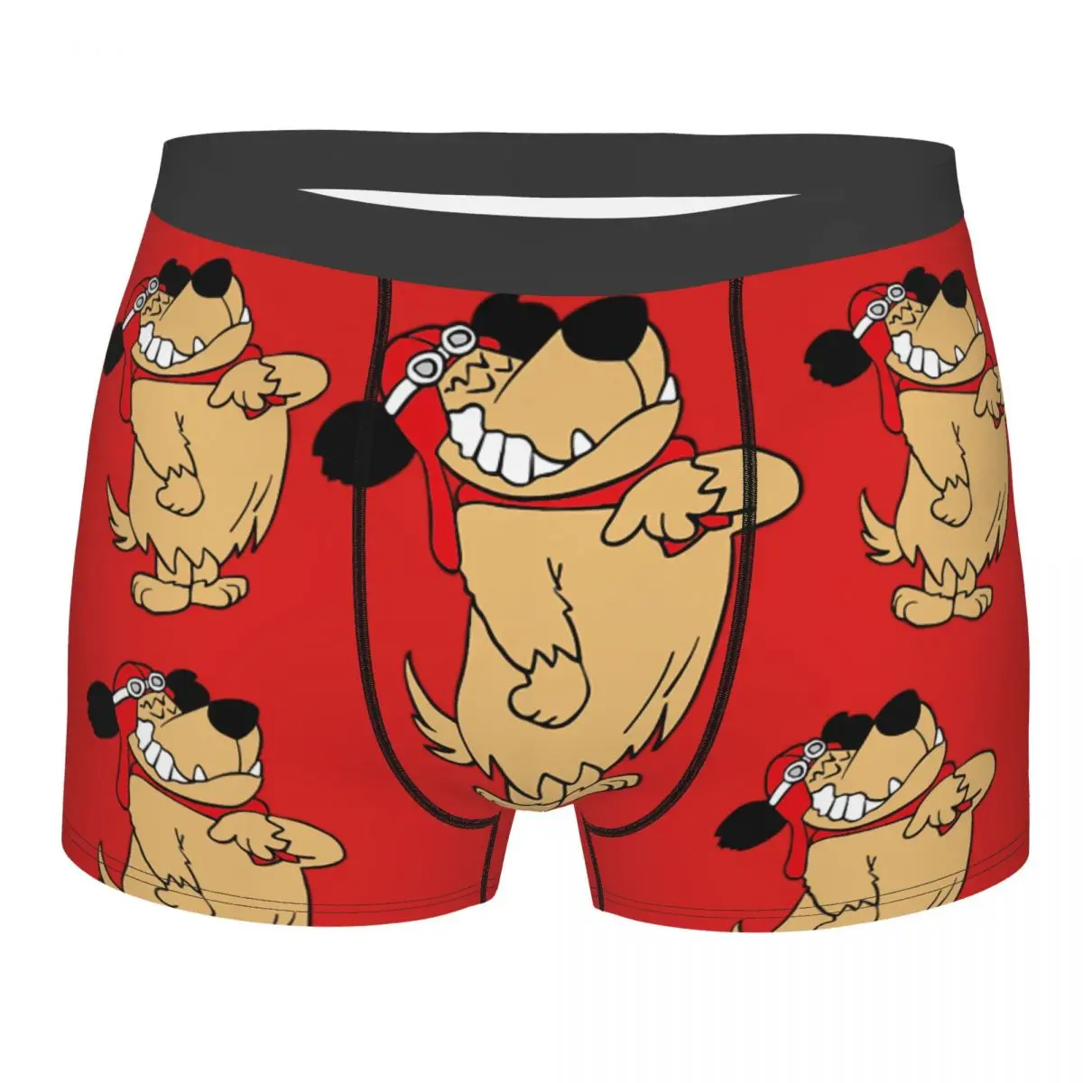 Cartoon Laughing Laugh Dog Man\'s Boxer Briefs Muttley Highly Breathable Underpants Top Quality Print Shorts Birthday Gifts