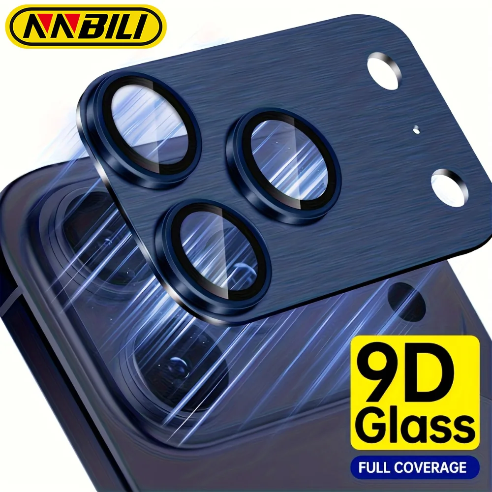NNBILI 1Pcs Metal Glass Camera Lens Protector for iPhone 18 Pro 18 Pro Max 17 Pro 17Pro Max IPones Lens Cover Accessories