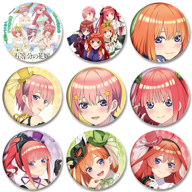 The Quintessential Quintuplets Pin Handmade Brooch for Clothes Cartoon Cosplay Badge Backpack Decoration Jewelry Children\'s Gift