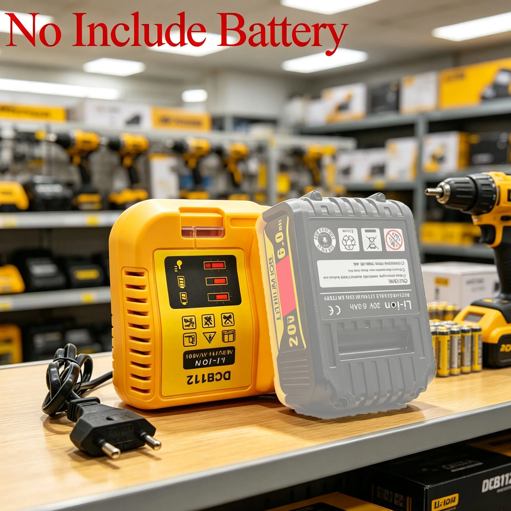 Li-ion Batteries Charger For Dewalt 10.8V 12V 14.4V 18V 20V Lithium Battery DCB206 DCB204 DCB203 DCB120 DCB112 DCB115 DCB105 - view 4