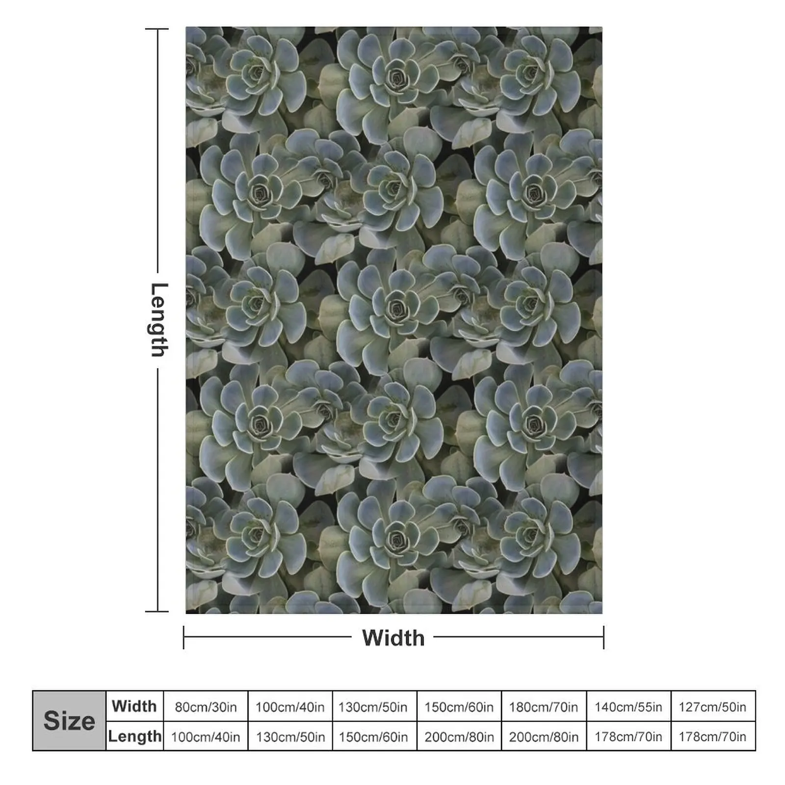 Succulent (pattern) Throw Blanket Quilt Luxury Thicken Tourist Plaid on the sofa Blankets