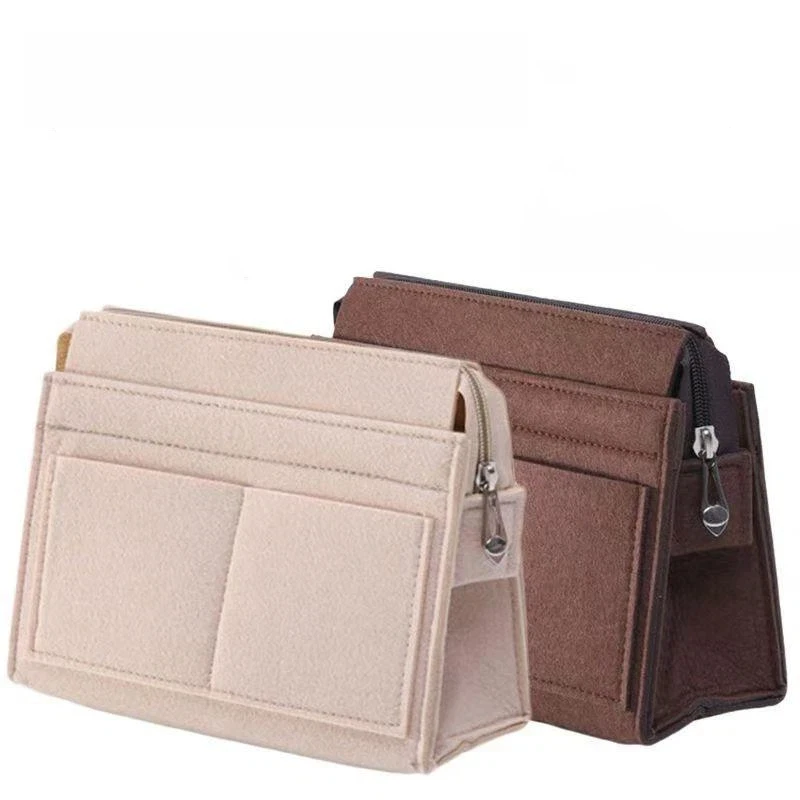 Purse Organizer Insert, Multi-Pocket Felt Bag Organizer For Handbag Tote Bag Purse Organizer
