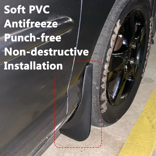 Imagen 2 del producto Guardabarros delantero y trasero de PVC para Toyota Corolla, Juego de 4 unidades, 2004-2018