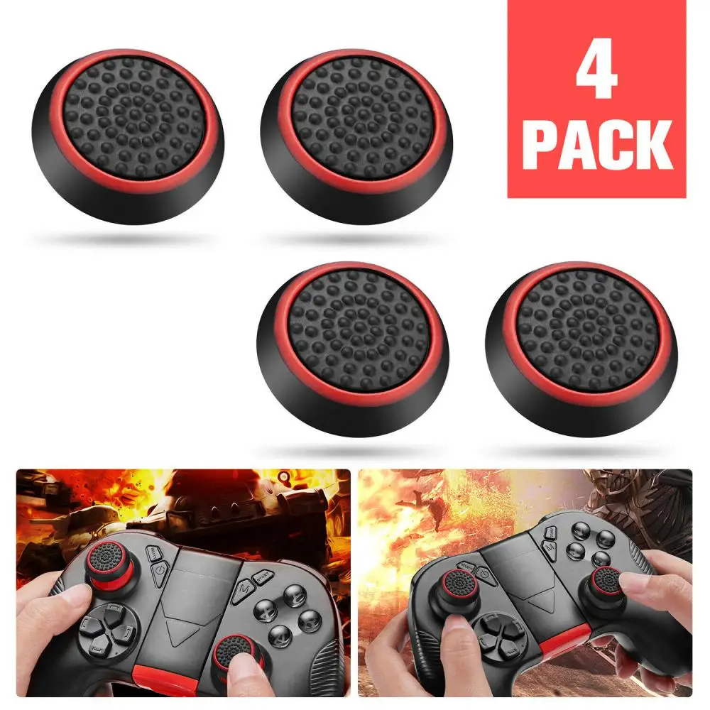 عدم الانزلاق سيليكون التناظرية عصا التحكم قبعات ، Thumbstick ، الإبهام عصا قبضة ، حالات ل PS3 ، PS4 ، PS5 ، Xbox One ، Xbox 360 تحكم ، 4 قطعة ، 10 قطعة