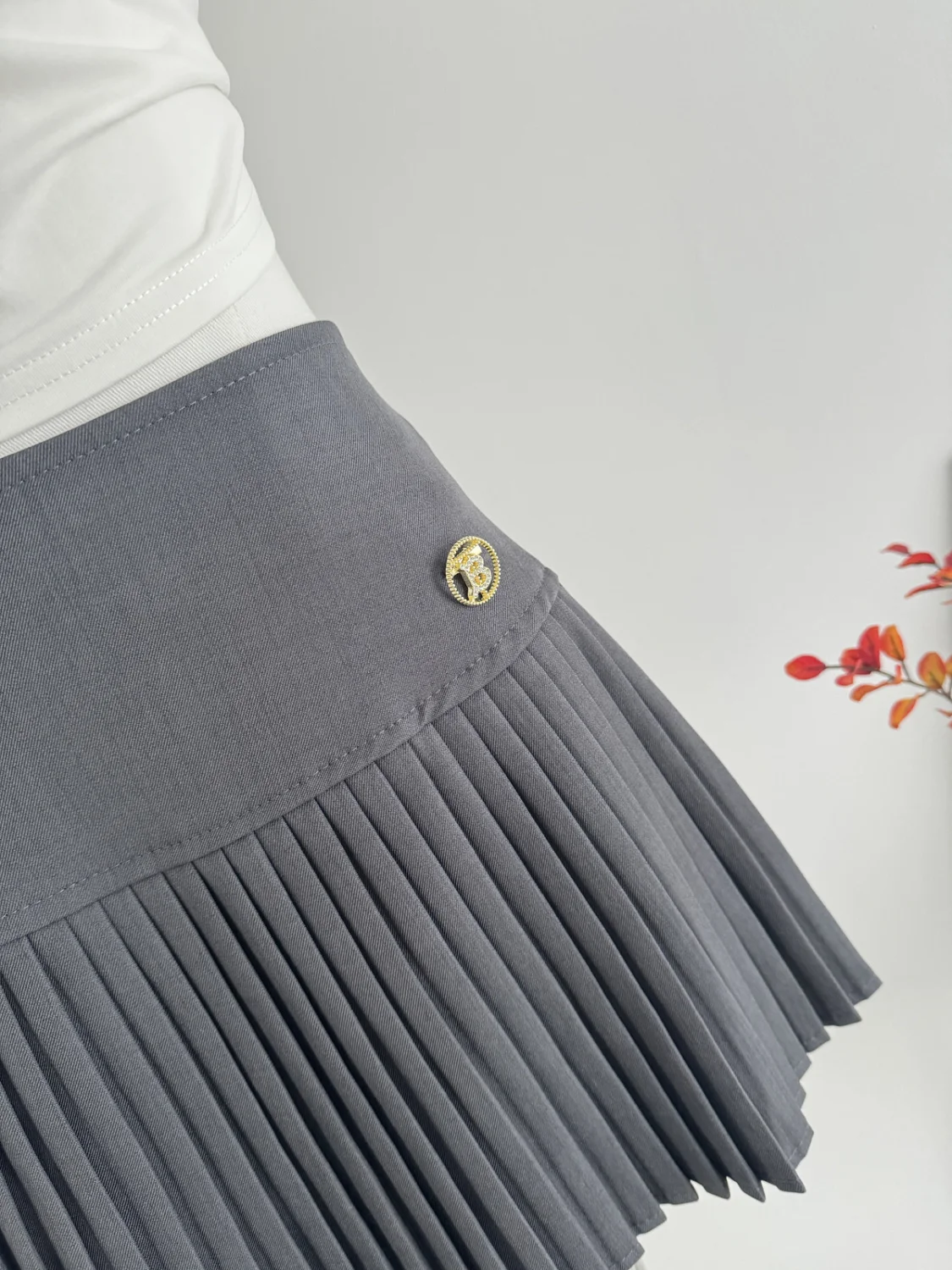 스커트 여성 모직 격자 무늬 타탄 학술 미니멀리스트 가을 겨울 두꺼운 따뜻한 전문 성숙한 레이디 직장 사무실