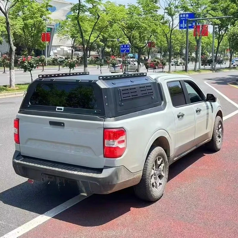 Lockable Steel Camper Shell Fit Ized Supported Truck Caps Waterproof Bed Topper For Maverick 3
