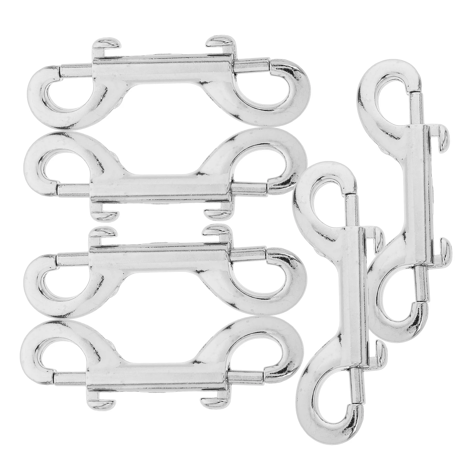 

6pcs Stainless Steel Pet Hooks Double Ended Snaps Luggage Lash Rope Dog Leash Chain Clip Trigger Swivel Hooks 89mm Diving Buckle