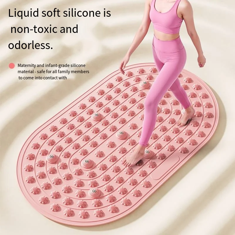 1pcs，Foot acupoint massage pad, anti fatigue desk foldable finger pressure board, indoor stationary running exercise pad