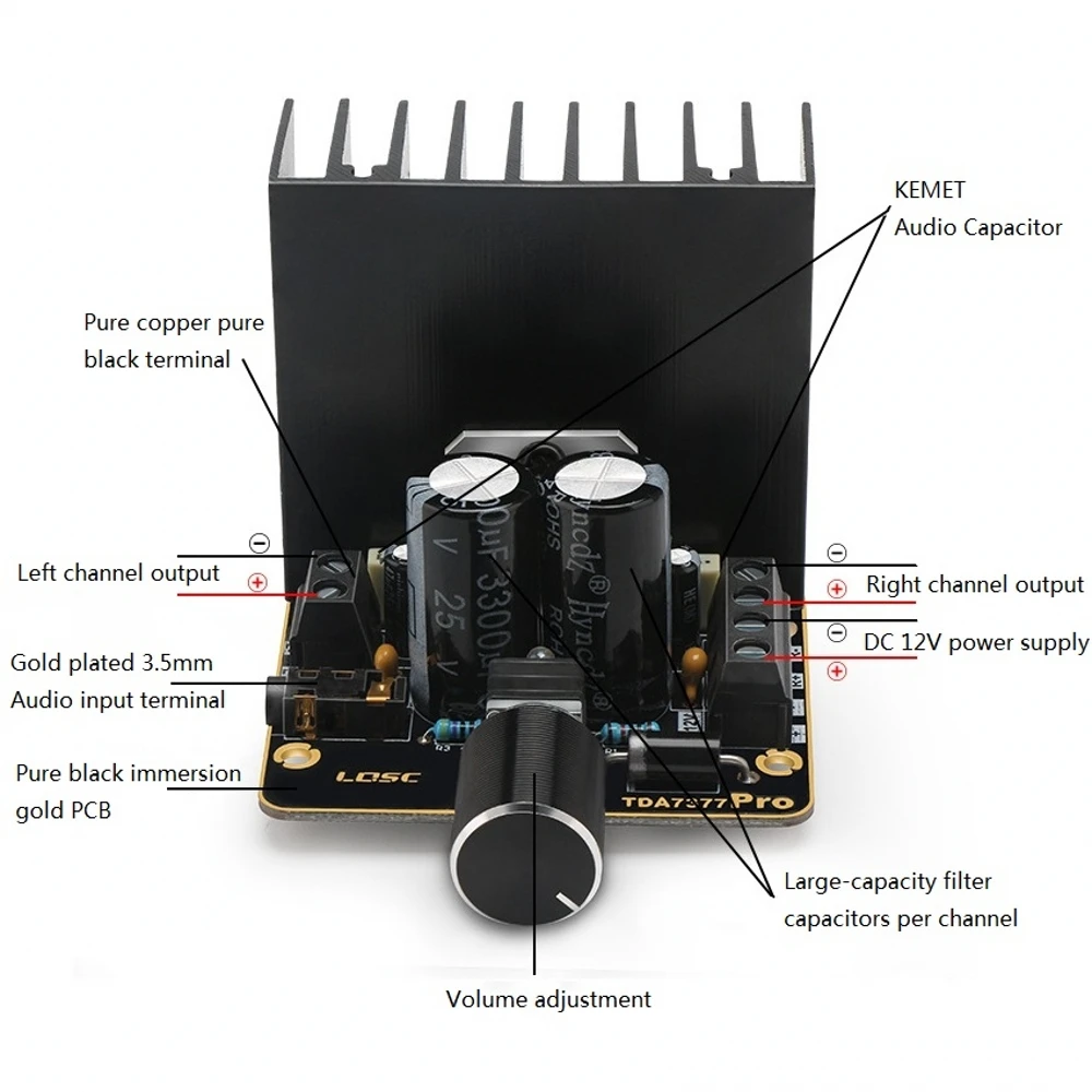 

DIY Speaker Power Amplifier Module TDA7377 Audio Amplifier Board Dual Channel Stereo Power Amplifier Car AMP Home Sound Theatre