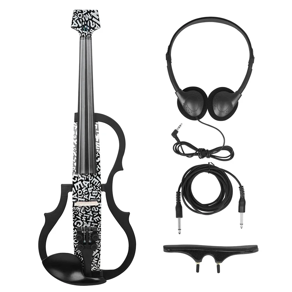 IRIN 4/4 Electric Violin Carbon Fiber Professional Electric Silent Violin Fiddle With Shoulder Rests Headphones Audio Cable