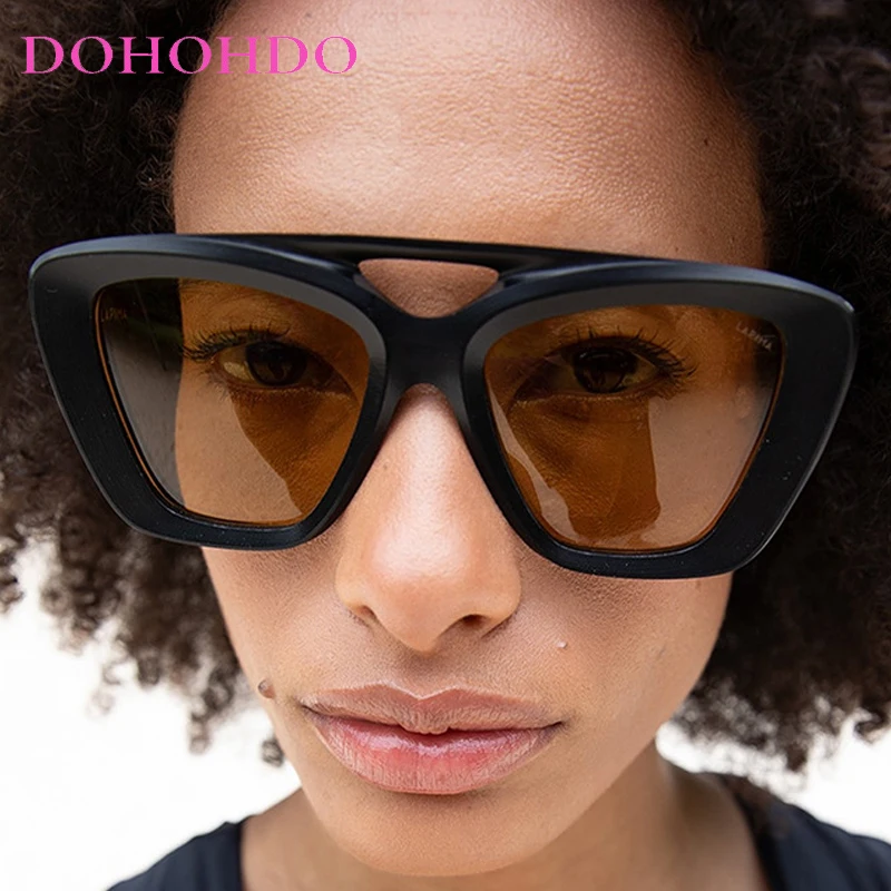 

Oversized Frame Cat Eye Pilot Sunglasses For Women Men Classic Luxury Designer Eyewear Vintage Travel Shades UV400 Lentes De Sol