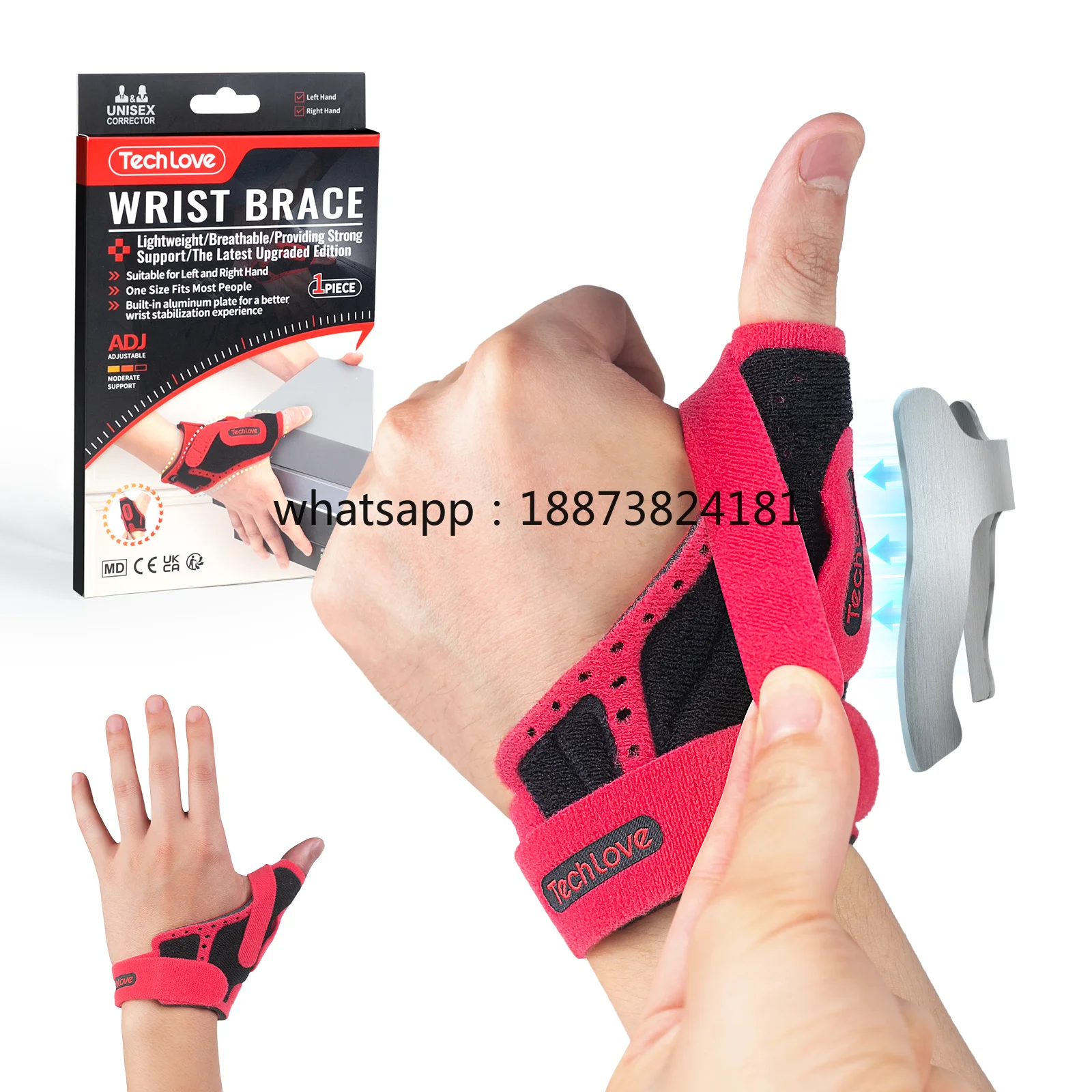 

Customized Premium Carpal Tunnel Hand Brace Copper Lined Universal Wrist Strap Comfortable Support for Thumb fast shipping