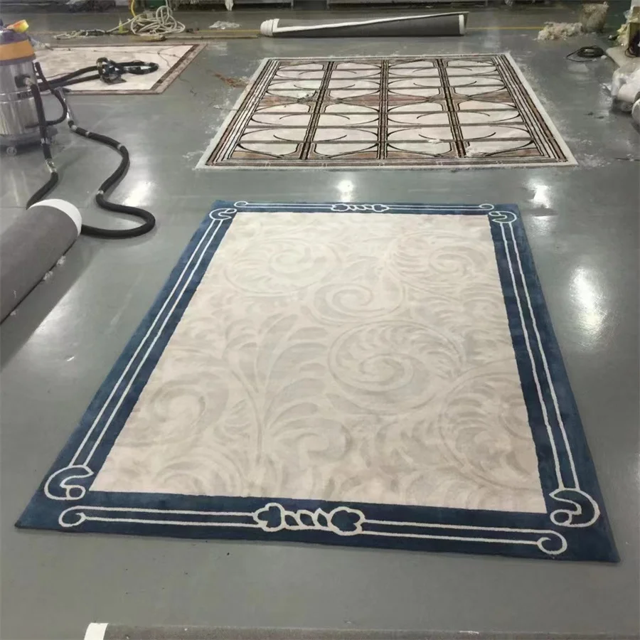 수제 터프팅 화이트 컬러 카펫 및 러그 맞춤 디자인 카펫 러그 공장 좋은 가격 카펫 및 러그