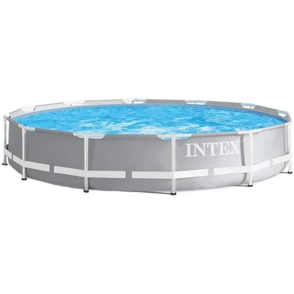 

12 Footx30 inch Prism Frame 6 Person Outdoor Round Above Ground Swimming Pool with Easy(Filter Pump Not Included).Freight free