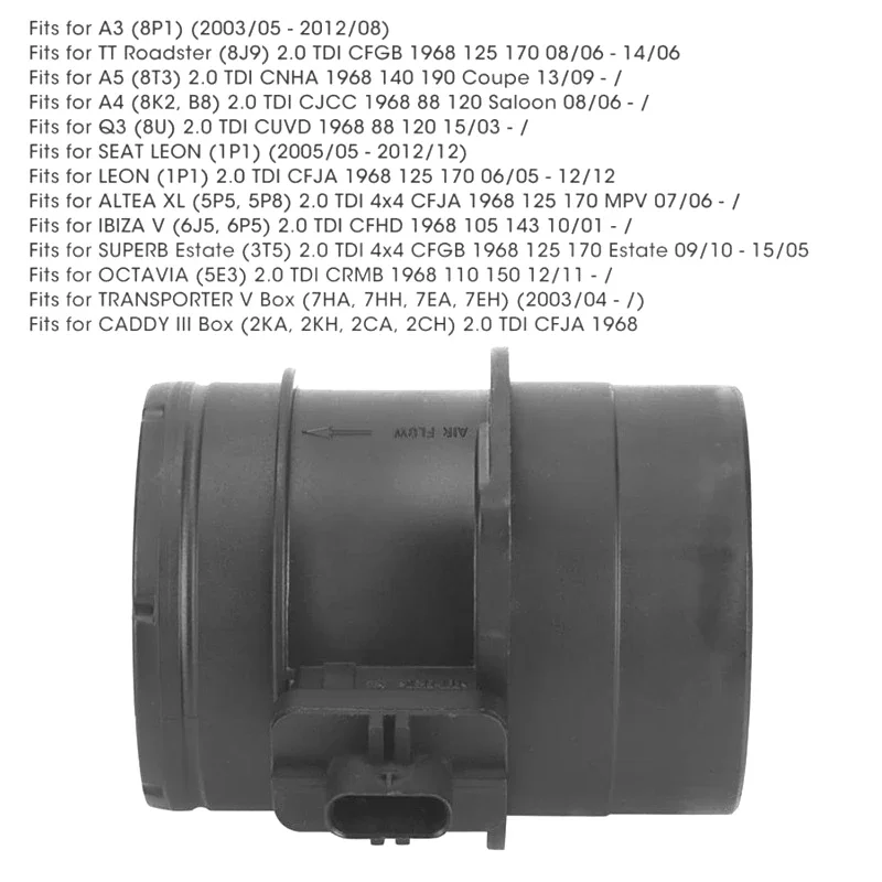 03L 906461 Een Luchtmassameter MAF Sensor voor Audi A1 A3 A4 A5 A6 Q2 Q3 Q5 TT VW Golf Passat Jetta Tiguan 0281002957 0281002956