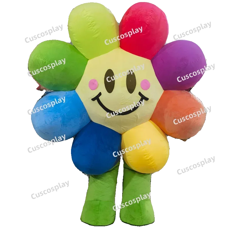 

Christmas Inflatable Flower Mascot Lovely Colorful Costume For Adult Cosplay Mascot Carnival Cosplay No Battery