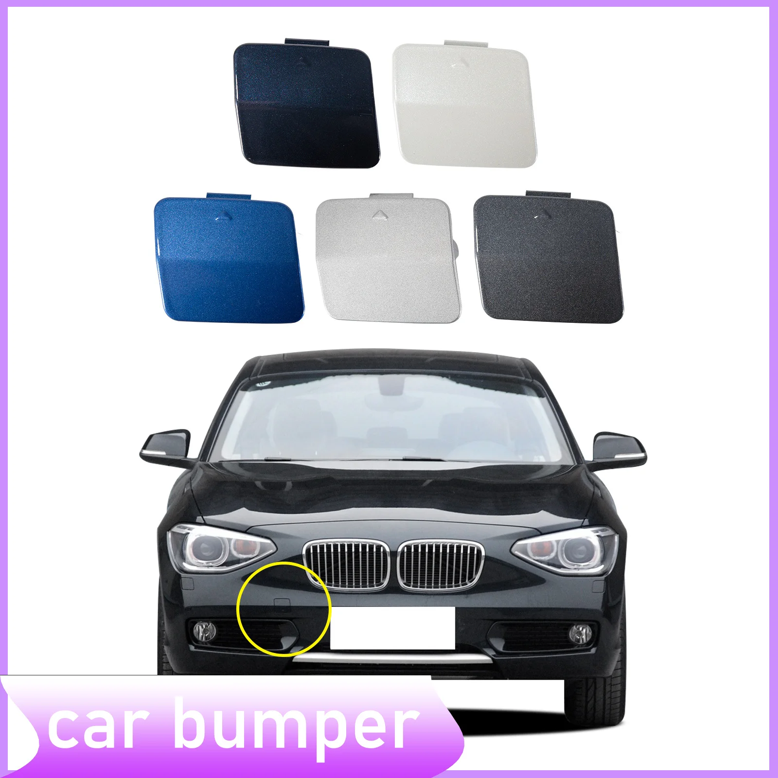

Front Bumper Tow Hook Cap Towing Eye Cover For BMW 1 series F20 Sedan F21 Wagon Hatchback 114i 116d 116i 2012 -2014 51117292947