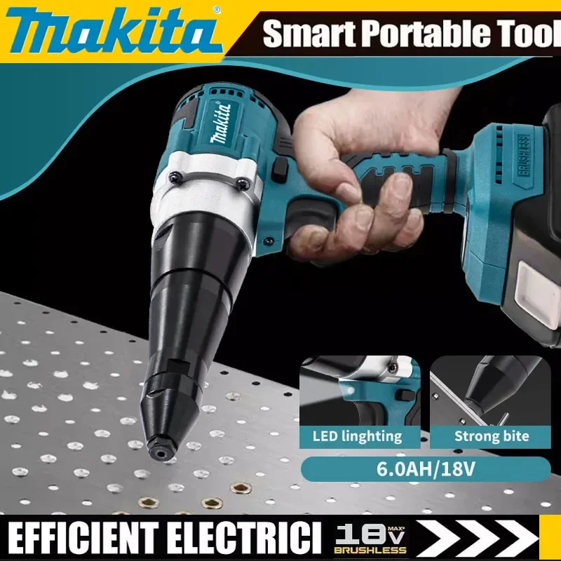 

Makita Brushless Electric Rivet Gun LED Cordless Multifunctional Rivet Nut Gun Automatic Riveting Tool For Makita 18V Battery
