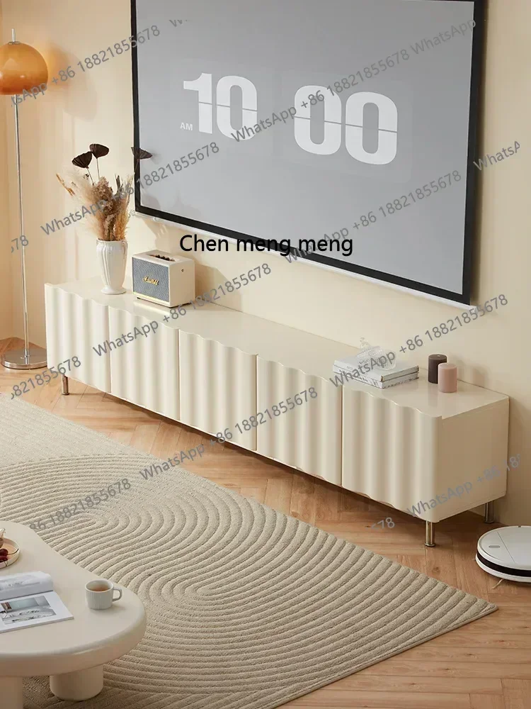 

D182TV cabinet French style living room floor cabinet Silent wind wave solid wood floor cabinet Modern simplicity