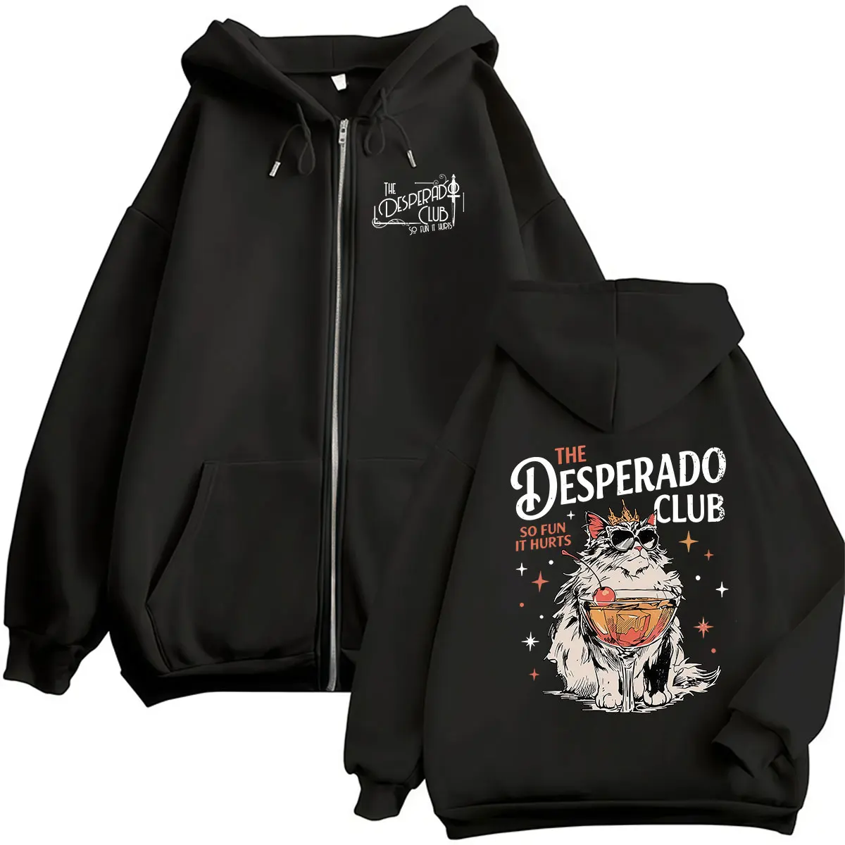 Game Dungeon Crawler Carl Princess Donut Zipper Hoodie Mama Needs A Night Off Cat Pullover Kleidung Sweatshirts Männer Frauen Mäntel – Detail 2