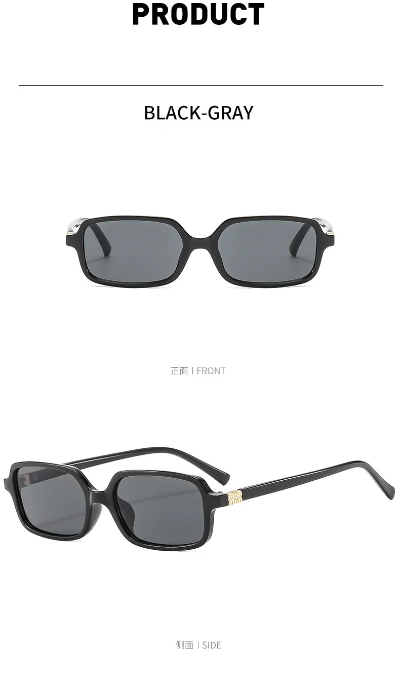 Vintage Rechteck Sonnenbrille Frauen 2024, Marke Designer Kleine Oval Anti Blaues Licht Gläser Retro Mode Männer Leopard Eyegalsses – Detail 5