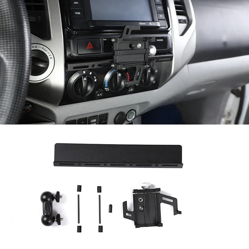 1 PCS Black Replacement Center Console Multi-Function Phone Bracket Navigation Holder For Toyota Tacoma 2011-2014