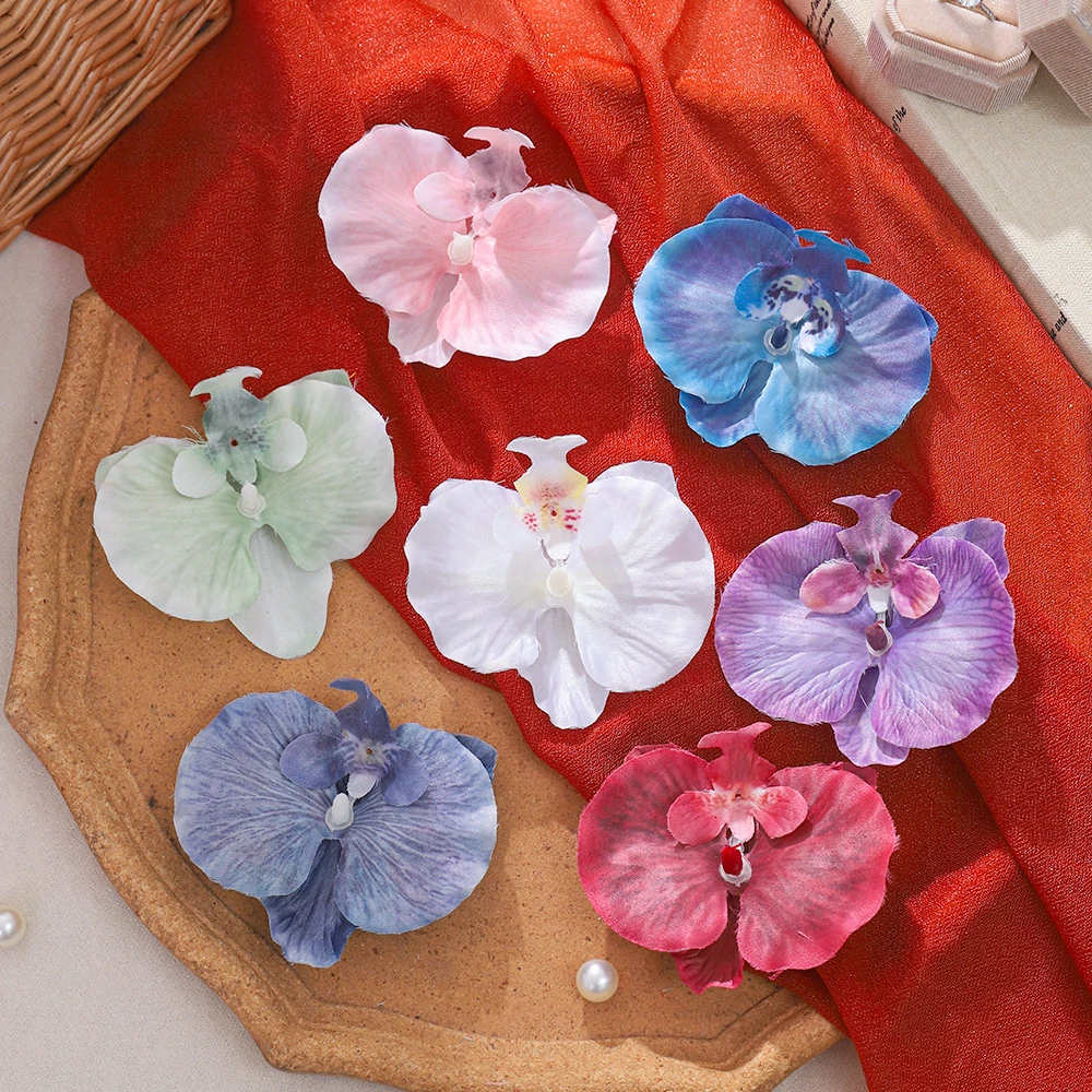 5/10 قطعة فراشة السحلية الزهور الاصطناعية رؤساء وهمية الزهور للمنزل ديكور الزفاف زينة زخرفية هدية الاكسسوارات الحرفية