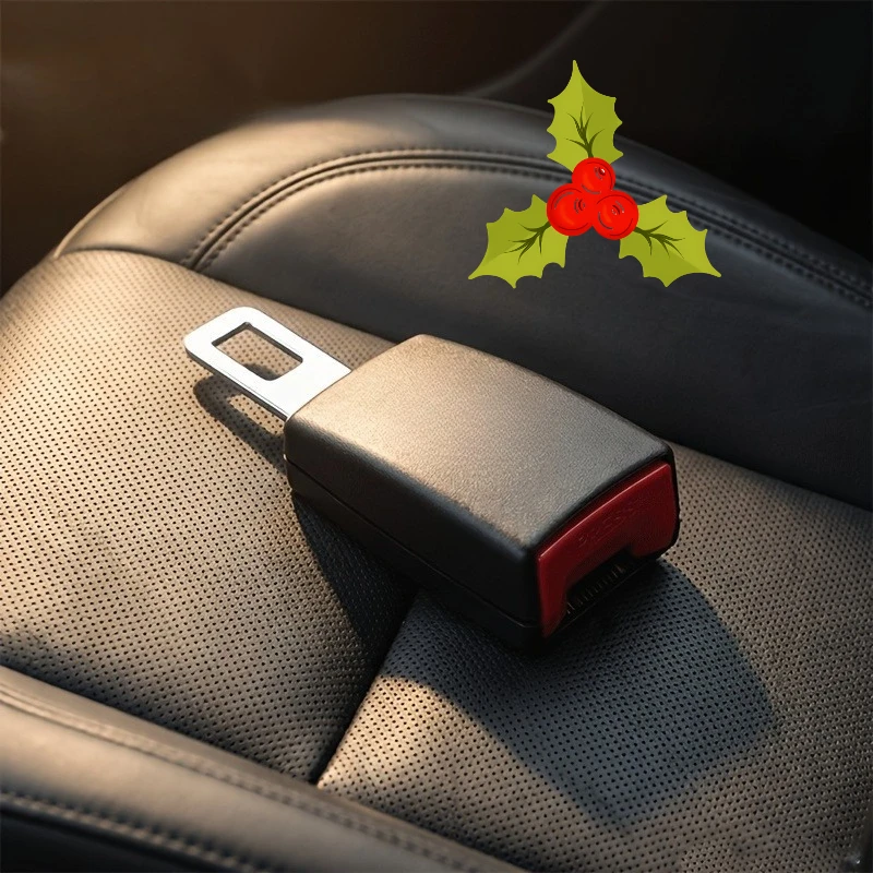 

Universal Car Comfort Buckle – No Tools Needed, Easy Install, Black & Red, Safe Driving Essential.