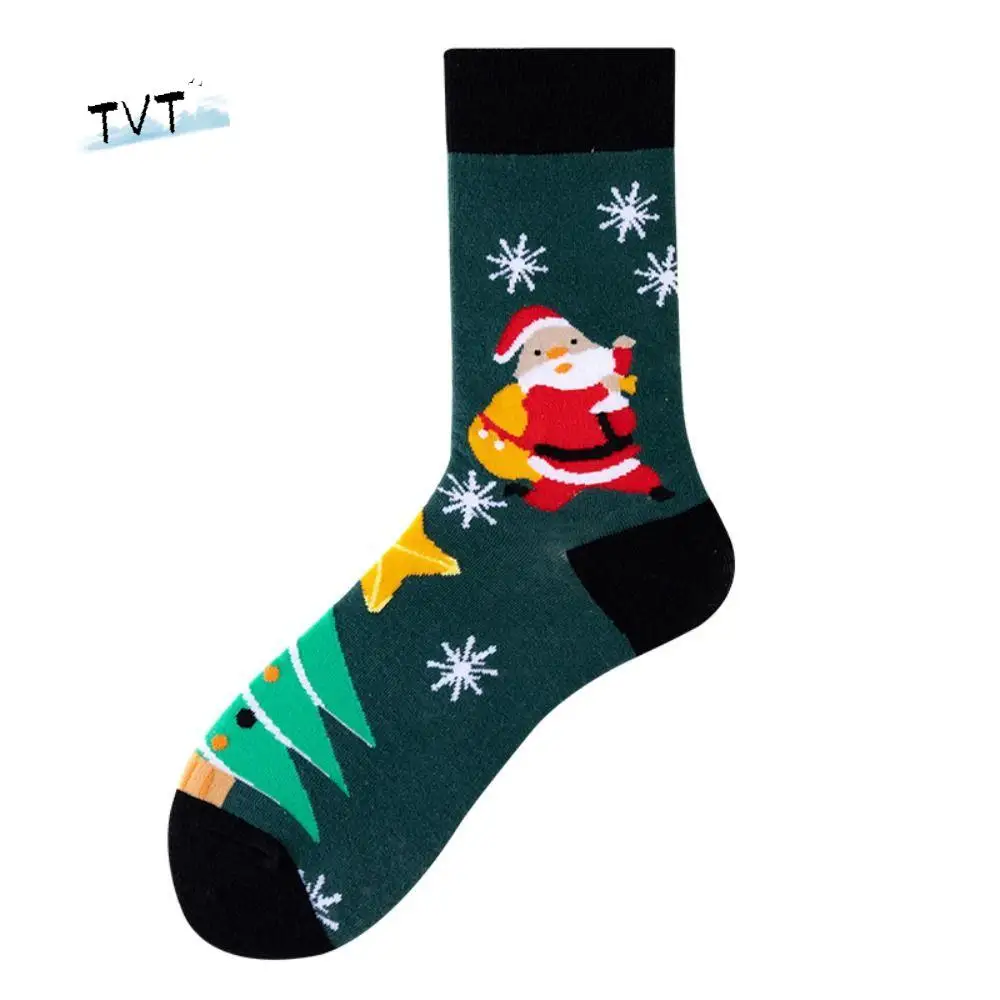 

Autumn Warm Soft Comfortable Japanese Cartoon Christmas Socks Cotton Medium Tube Socks Female Socks