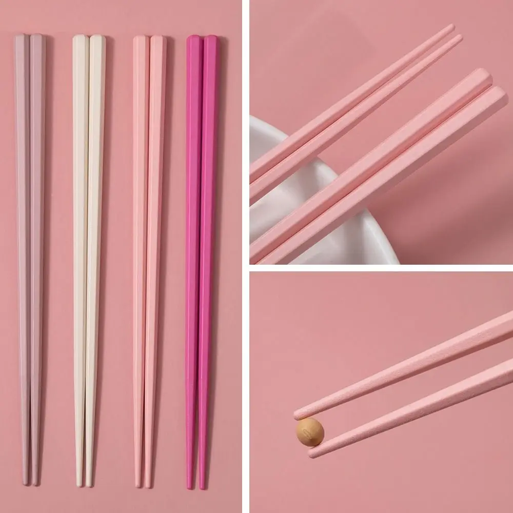 5Pairs Macaron Color Chopsticks Japanese-style Anti-slip High Temperature resistance Sushi Stick Reusable Household Tableware