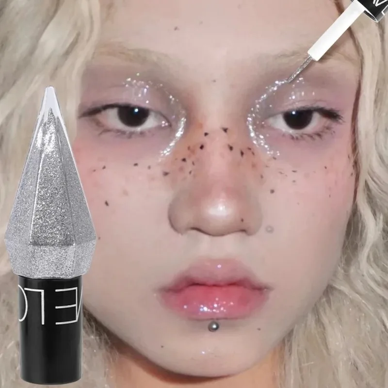 Diamentowe błyszczące eyelinery cienie do powiek wodoodporne srebrna róża złoty kolor błyszczące cekiny Eyeliner cienie do powiek kosmetyki kosmetyczne