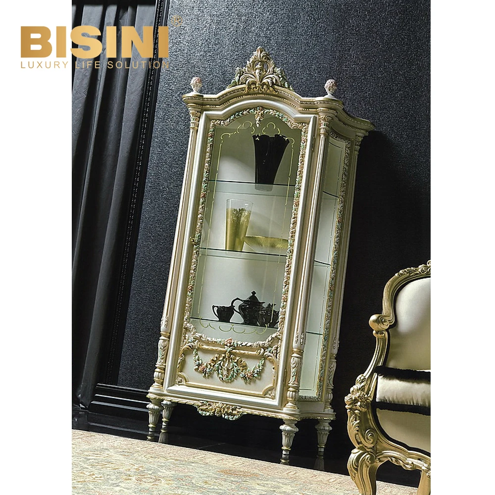 Solid Wood Small Wine Cabinet Side Cabinet High-end Villa Carved Living Room  Wall Storage Cabinet Decorative