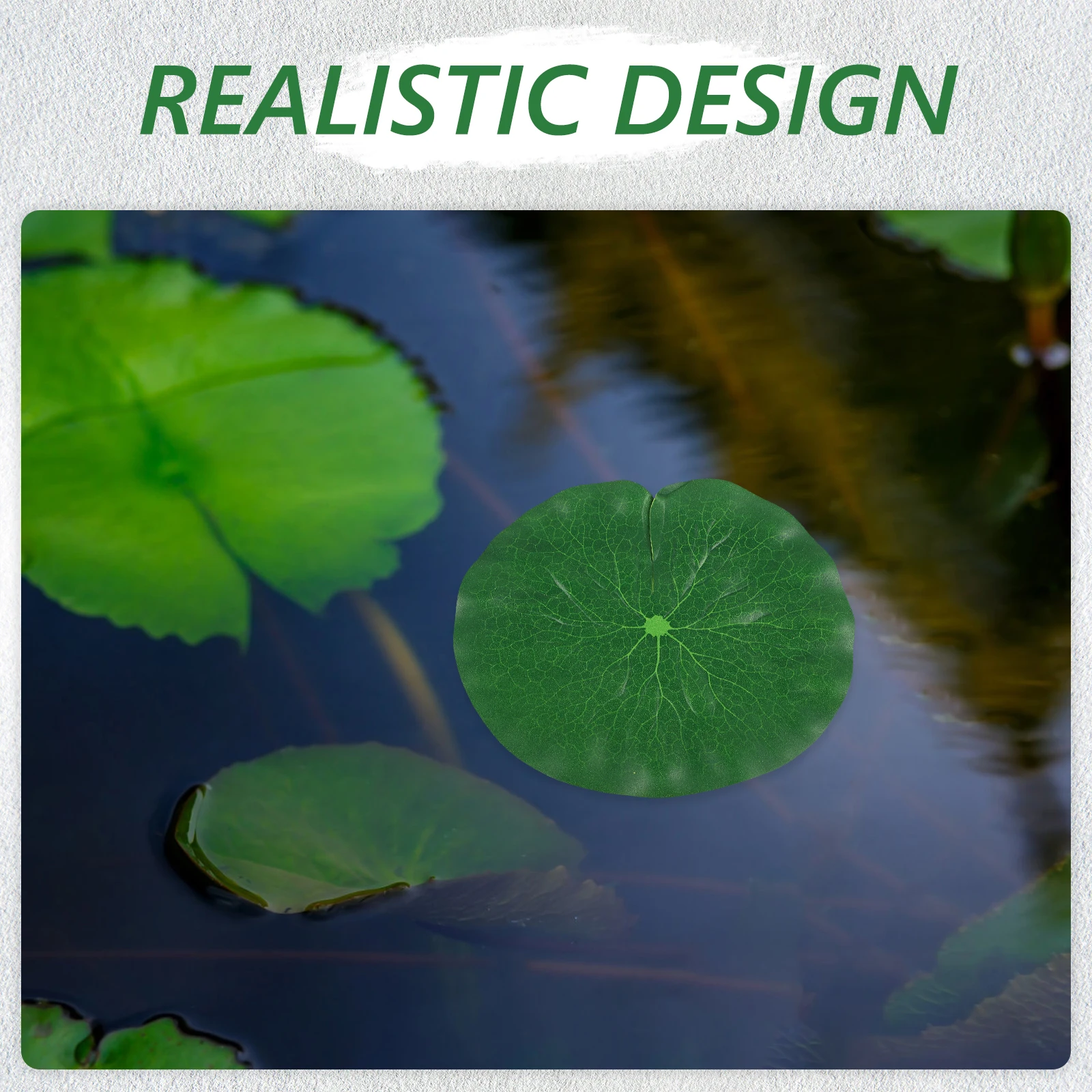 

5 Pcs Simulated Lotus Leaf Decoration Pond Ornaments Water Lily Outdoor Decorations Pu Floating Plants