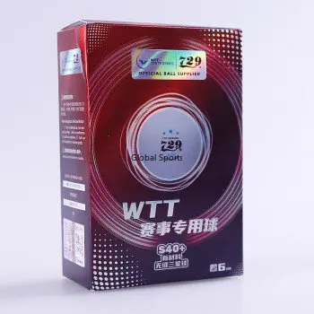 729 الصداقة 3 نجوم كرات بيضاء 40+ لمنافسة WTT مواد جديدة كرات بينغ بونغ بلاستيكية غير ملحومة كرات خاصة أصلية
