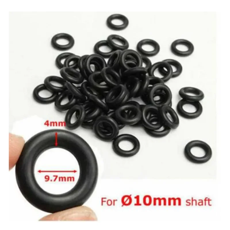 

50Pcs Of Tire Changer Pedal Parts 9.7x4 MM Air Control Valve Rubber Sealing O-Ring Accessories NEW