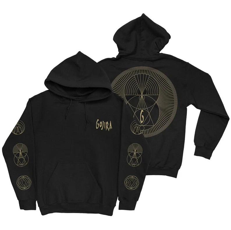 Rara Gojira Band Album Cover Felpe con stampa grafica Uomo Donna Street Hip Hop Moda Felpe Pullover oversize casual allentato