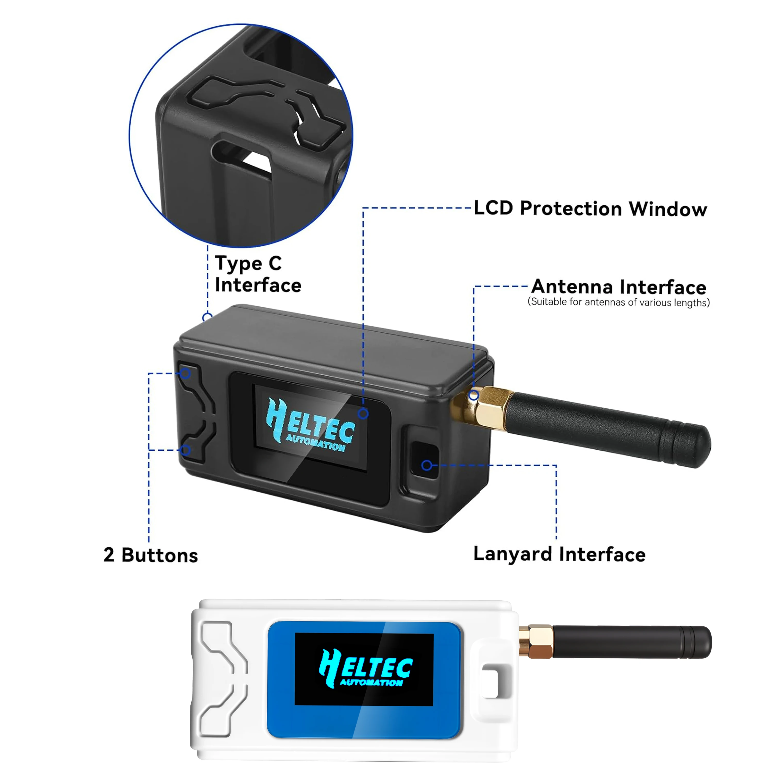 Heltec V3 Meshtastic ESP32 SX1262 LoRa 32  Dev-Board Kit Case 915MHz Multi-Band WiFi BLE OLED USB-C  Support  Arduino IoT