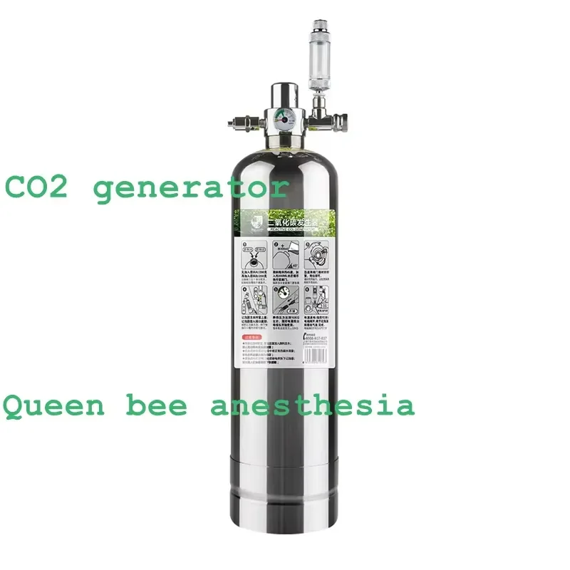 CO₂ Generator Kit for Queen Narcosis During Artificial Insemination Breeding 1L Stainless Steel Beekeeping Lab Tool
