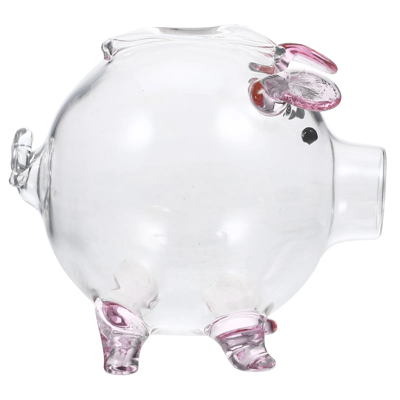 Tirelire transparente en verre à haute teneur en Borosilicate, jolie tirelire en forme de cochon pour enfants, Pot de rangement de pièces de monnaie Transparent, Pot d'épargne décoratif