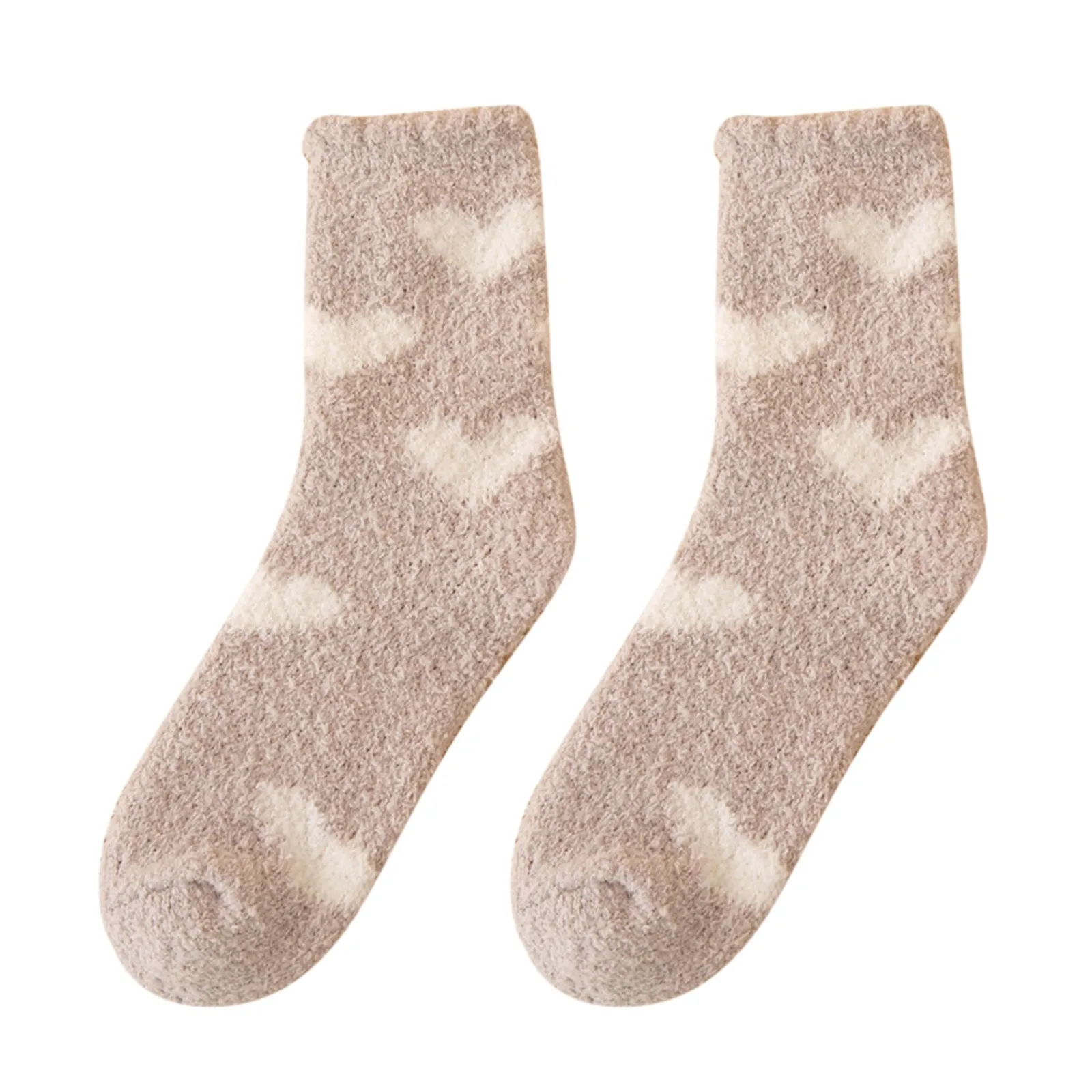 Lovely Heart Coral Velvet Socks Women Autumn Winter Warm Socks Kawai Novelties Fun Sock Cute Things Kawaii Stockings Gyaru Woman