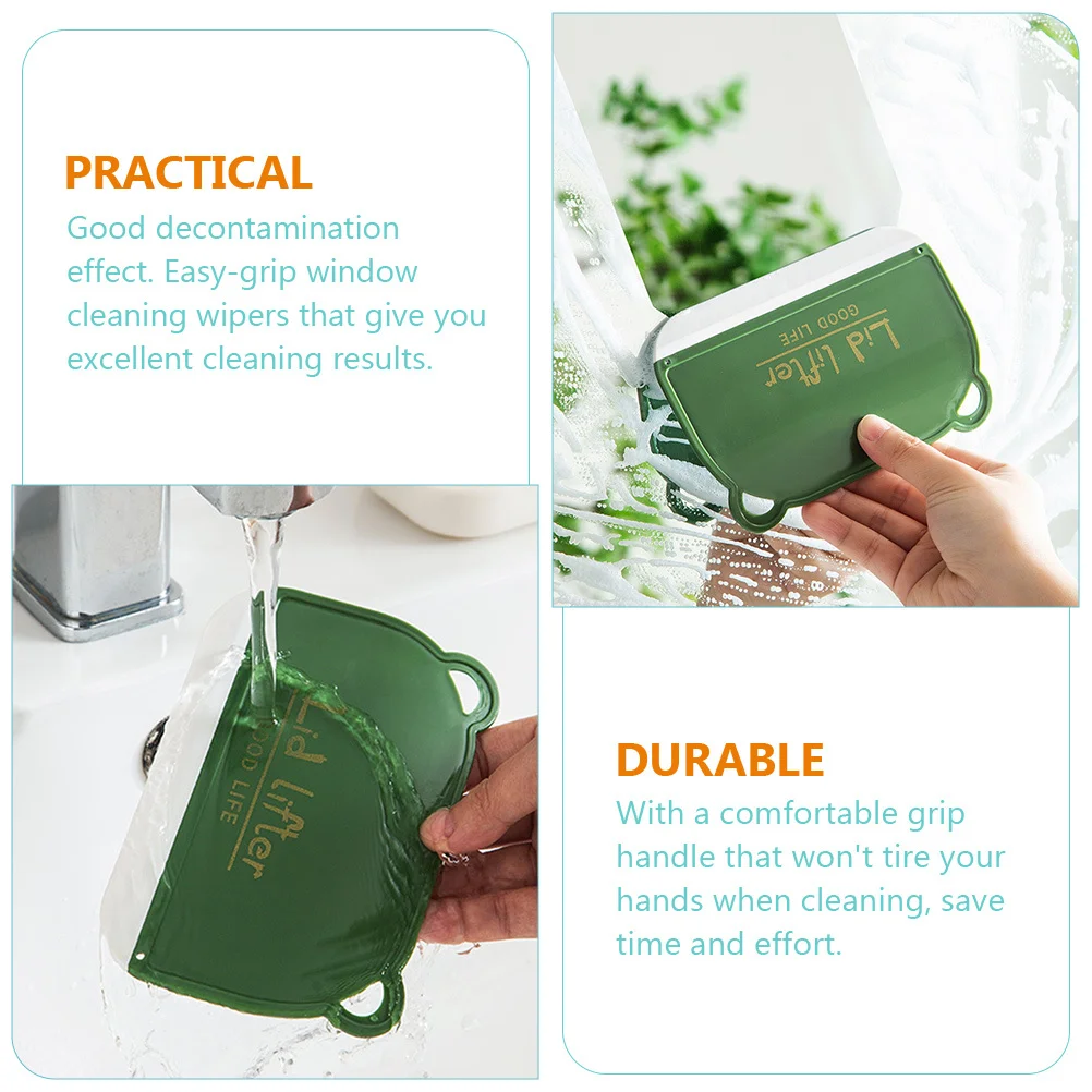 

4Pcs Bear Design Glass Cleaning Scrubber Shower Squeegee Durable Easy Grip Handle Car Bathroom Kitchen Window Decontamination