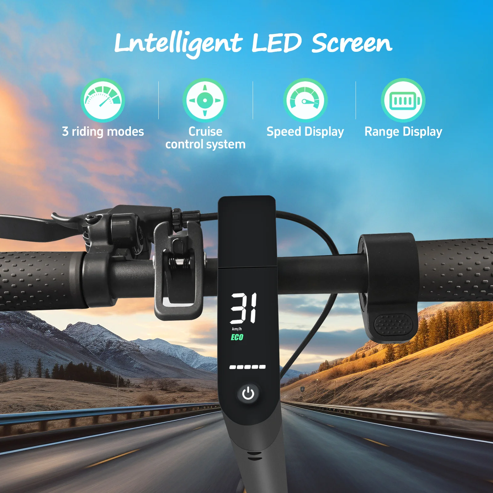 AOVOPRO HP07 Intelligenter Elektroroller 36V 10,5Ah 35KM Reichweite 8,5 Zoll Stoßdämpfung Blinker Doppelte Scheibenbremsen App-Steuerung E-Scooter – Detail 14